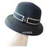 Sombrero de Paja Curvado Francés de Moda a Juego de Color para Mujer Playa Mar Verano Rostro Pequeño Sombrero para el Sol Protector Solar Sombrero con Visera de Moda