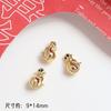 Colgante de los doce signos del zodiaco chapado en oro real de cobre, joyería hecha a mano, collar, pendientes, accesorios colgantes, material