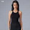 Chaleco de Yoga sin Mangas para Mujer Espalda Cruzada Transpirable Ropa de Fitness Corto Aspecto Adelgazante Top Deportivo D25114