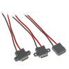 Conector Fêmea Tipo C-2P à Prova d'Água Soldagem por Fio Moldagem por Injeção com Furos para Parafuso e Fio Conector Fêmea USB à Prova d'Água USB à Prova d'Água Ip67
