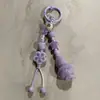 Llavero de Cerámica de Jingdezhen con Forma de Manzana Estilo Étnico Colgante para Bolsa Tejida Puesto Artístico de Mercado Nocturno Pequeños Accesorios Venta al por Mayor en Stock