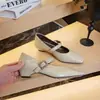 Nuevos Zapatos Mary Jane de Verano 2026 para Mujer en Piel de Vacuno de Flor Entera con Punta Cuadrada y Tacón de Cuña, Planos de Cuello Bajo para Combinar con Faldas, Zapatos de Abuela