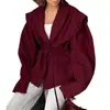 Blazer de Mujer de Alta Gama Primavera y Otoño 2025 Ropa de Trabajo Elegante Europea y Americana Blazer con Cintura Ajustada de Cordones Hombreras