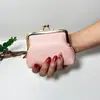 Bolsa feminina vintage porta-moedas carteira curta feminina fecho cor de doce bolsa de moedas em estoque atacado