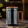 Filtro Espessado Estilo Japonês de Grande Capacidade com Tampa Copo de Escritório Resistente ao Calor para Homens e Mulheres Copo para Beber Copo de Chá Copo de Chá Pessoal