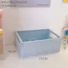 Caja de Almacenamiento Plegable para Escritorio de Dormitorio Estudiantil Cesta de Almacenamiento para Cosméticos Femeninos Papelería Colocación Plástico Cesta Pequeña
