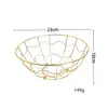 Cesta de armazenamento criativa para fruteira no atacado da fábrica, cesta de frutas simples, bandeja de frutas para casa estilo nórdico, arte em ferro para sala de estar