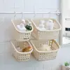 222 Cesta Colgante para Ropa Sucia Dormitorio Baño Cubo para Ropa Sucia Cesta Colgante Inodoro Cesta de Almacenamiento de Plástico Ahorro de Espacio Montada en Pared