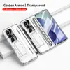 Adequado para Capa de Celular Samsung Zfold8Ultra Dobrável8 Dobradiça Slot para Caneta Dobrável Capa Protetora Transparente Galvanizada