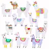 Parche Bordado de Animal Alpaca de Dibujos Animados Decoración para Ropa Bolsa Parche Lindo de Oveja Parche Bordado por Computadora