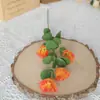 Flor Gesang con 4 Cabezas, Flor Artificial de Seda para Boda, Decoración de Escena del Hogar, Accesorios de Fotografía Floral, Flores Artificiales Personalizadas