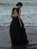 Vestido de Boda Ligero Estilo Coreano en Tafetán, Diseño Sencillo y de Nicho de Alta Gama, Espalda Descubierta, Perfecto para Fotografía de Viaje, Vestido de Noche Elegante Ultra-Fairy para Exteriores