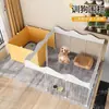 Cerca para animais de estimação Isolamento para cães Combinação livre Interior Canil para cães pequenos com área sanitária Cerca doméstica Gaiola para cães