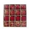 Juego de bolas decorativas navideñas transfronterizas para fiesta adornos colgantes para árbol de Navidad bolas navideñas pintadas aterciopeladas juego de caja de regalo