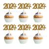 Una variedad de insertos para pasteles de Feliz Año Nuevo 2024 FELIZ AÑO NUEVO Inserto para pasteles de celebración de Año Nuevo para fiestas de Año Nuevo