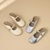 Sandalias ZHR plateadas de punta cerrada modelo nuevo 2026 sandalias planas sin cordones zapatos cómodos y transpirables para mujer