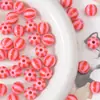 12mm Infantil e Fofo Cor Contrastante Redondo Contas de Melancia Listradas Contas Soltas DIY Joias Feitas à Mão Acessórios para Pulseira Material