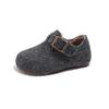 Sapatos Birkenstock Peluciados Emagrecedores para Meninas Outono/Inverno 2025 Novos Sapatos Versáteis para Meninos Estilo Coreano Mocassins Loafers Infantis