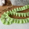 Acessórios com Renda, Renda Franzida Xadrez Vermelho, Bainha de Saia DIY, Borda de Punho, Material Pregueado