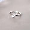 Anillo de Plata de Ley S925 con Letra Moda Elegante Lujo Accesible Diseño de Nicho Dedo Índice 2022 Nuevo Estilo Caliente de Moda
