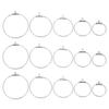 Aretes Colgantes Redondos de Acero Inoxidable de 20-40 mm Aretes de Borla Material Aretes de Aro en Forma de 9 Accesorios para Aretes DIY Lote