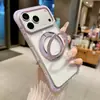 Funda de teléfono magnética con pivote giratorio adecuada para Apple 17Promax Iphone16 Airbag Dos Tonos Cubierta Protectora Integral