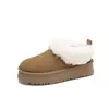 Botas de Neve Tatzler Impermeáveis de Camurça com Solado Grosso para Mulheres, Roupa de Inverno, Novo Estilo 2026, Forradas com Lã, Espessadas, Calçados de Algodão Slip-on
