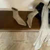 Botines de punta para mujer, nueva colección otoño/invierno 2026, botines cortos de tacón grueso, diseño ajustado, versátiles, con cremallera trasera, botines de moda