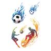 Pegatina deportiva de fútbol con purpurina, tatuaje, lavable, resistente al agua, duradera, divertida, con sangre caliente, estilo de dibujos animados, para brazo y cara de niños.