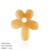 Colgante de Flor de Cinco Pétalos de Piedra Natural, Collar Hecho a Mano Estilo Antiguo DIY, Decoración de Cadena para Suéter, Pétalos de Cristal Natural en Forma de Flor