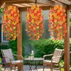 Gloria de la Mañana Artificial Transfronteriza Patio Exterior Eucalipto Boda en Casa Decoración Colgante de Pared de Ratán Planta Artificial Enredadera de Flores