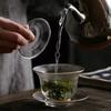 Cuenco de sicai de flor de ciruelo de vidrio resistente al calor hecho a mano con fideos de cáñamo de estilo japonés, juego de té de kung fu, tetera, accesorios para ceremonia del té, taza Fairway