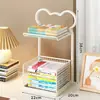 Estantería vertical de múltiples niveles para libros de escritorio de estudiante, organizador de clasificación por materia, organizador de espacio de escritorio de dormitorio