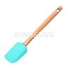 Espátula de silicone com cabo de madeira para raspar manteiga, pincel de silicone para óleo de churrasco, ferramentas de confeitaria para impressão UV de Natal