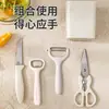 Juego de Gadgets de Cocina con Soporte de Almacenamiento, Juego de 5 Cuchillos para Fruta, Pelador de Fruta, Tijeras para Suplementos Alimenticios, Juego de Cinco Piezas de Cuchillos para Fruta