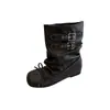Botines de Tobillo con Doble Hebilla y Lazo Suela Gruesa para Mujer Verano 2026 Nuevos Aumentan Altura Punta Redonda Botas de Piel Botas Versátiles Botas de Moda