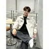Jaqueta Curta Estilo Americano Cleanfit para Homens, Tendência de Primavera e Outono Workwear Funcional Jaqueta de Baseball com Gola Reversível
