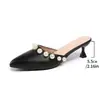 Accesorios de Perlas Tallas Grandes Transfronterizos Pañuelo para la Cabeza Sandalias de Tacón Alto Verano 2026 Estilo Nuevo Mujeres Zapatillas de Tacón Fino Punta Fina Mujeres