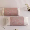 Almohada de cáscara de trigo sarraceno de algodón y lino para soporte del cuello y ayuda para dormir, altura ajustable para la columna cervical, núcleo de almohada firme, paquete individual, no colapsable
