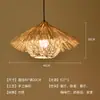 Abajur Criativo de Palha de Rattan Chapéu de Palha Retrô Restaurante Japonês Personalizado Restaurante de Hot Pot Arte em Rattan Pousada Sudeste Asiático Lustre de Bambu