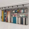 Novo Porta-Exibição de Tecido para Cortina Vertical Porta-Exibição de Tecido para Têxteis Domésticos Almofada Porta-Exibição Preto Grande Moldura de Janela Personalização Tiro Especial