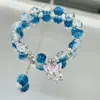 Pulseira de Contas Borboleta Chinesa, Mesmo Estilo para Mulheres, Impressão de Luxo Leve, Temperamento Nicho de Alto Padrão, Pulseira de Casal, Presente para Melhor Amiga