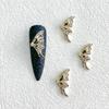 Nova liga japonesa diamante asas de borboleta joia de unha luz luxo rico meio par Borboleta Unha DIY decoração