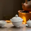 Juego de Vajilla de Porcelana Jingdezhen para Uso Doméstico, Platos y Tazones de Nuevo Estilo Chino, Tazones, Platos y Cucharas de Cerámica Simples y Lujosos, Pedido Mínimo de 5 Piezas