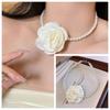 Collar Clavícula Multicapa Perla Flor Tridimensional Chica Super Inmortal Elegante Socialité Elegante Estilo Pastoral Mori