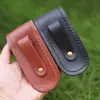 Funda de Cuero de Vaca de Dos Capas Universal 2024 Bolsillo Pequeño con Solapa para Camping Almacenamiento en Pantalones Funda de Cuero Portátil de Otro Tipo