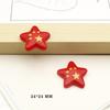 Día Nacional Estilo chino bandera roja de cinco estrellas mapa amor resina accesorios diy pegamento crema funda para teléfono móvil broche decoración de coche