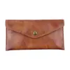 Nuevo Bolso para Teléfono de Piel de Vaca de Capa Superior para Mujer, Billetera Simple de Cuero Curtido Vegetal, Sobre de Billetera de Piel de Vaca de Estilo Japonés Retro para Hombre