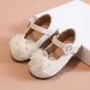 Zapatos de princesa de cuero con suela blanda para niñas, zapatos versátiles para primavera y otoño, zapatos planos nuevos para niños, zapatos de niña, zapatos escolares para niñas