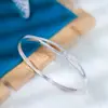 Pulsera de Plata de Ley S925 con Diamantes Completos de Marca Grande Personalizada, Pulsera de Moda, Simple y Exquisita, Accesorios de Gama Alta y Versátiles, Hecho a Medida